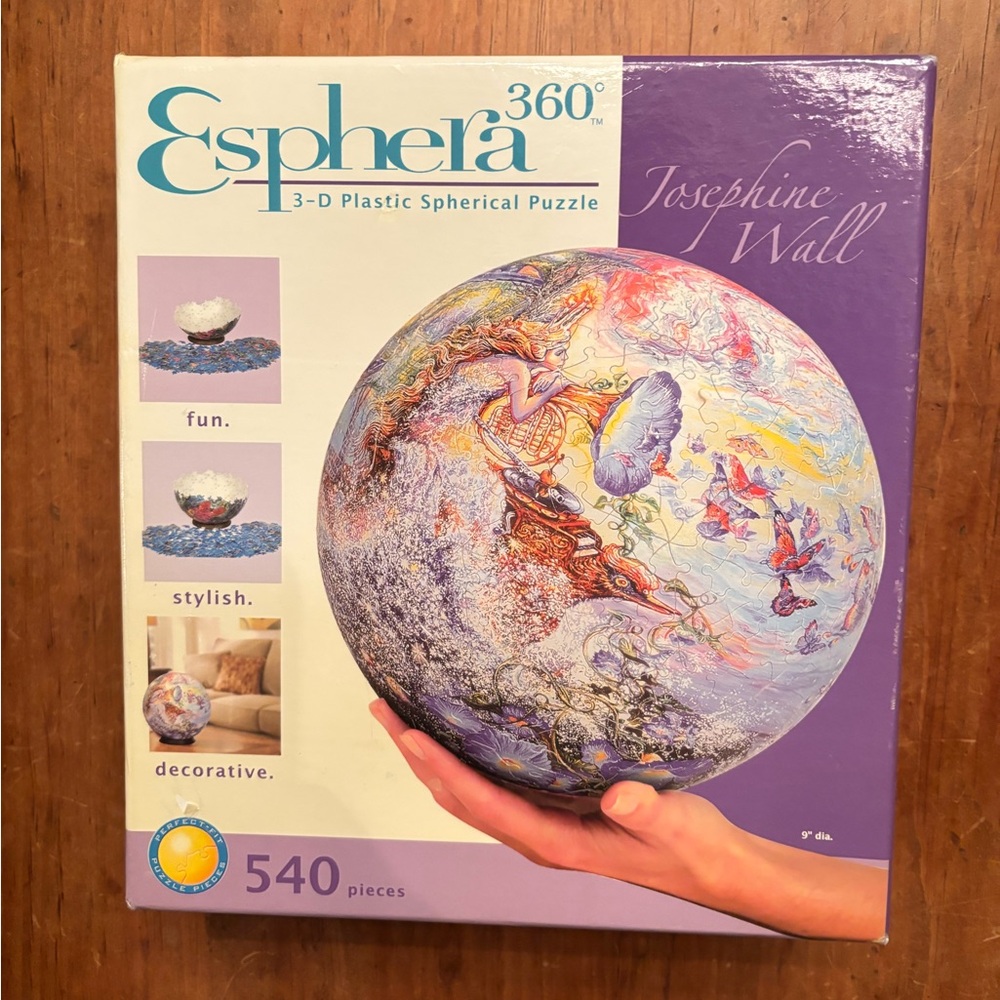 •Queen of the Night• 360° 3-D Plastic Spherical Puzzle -540pc -9in